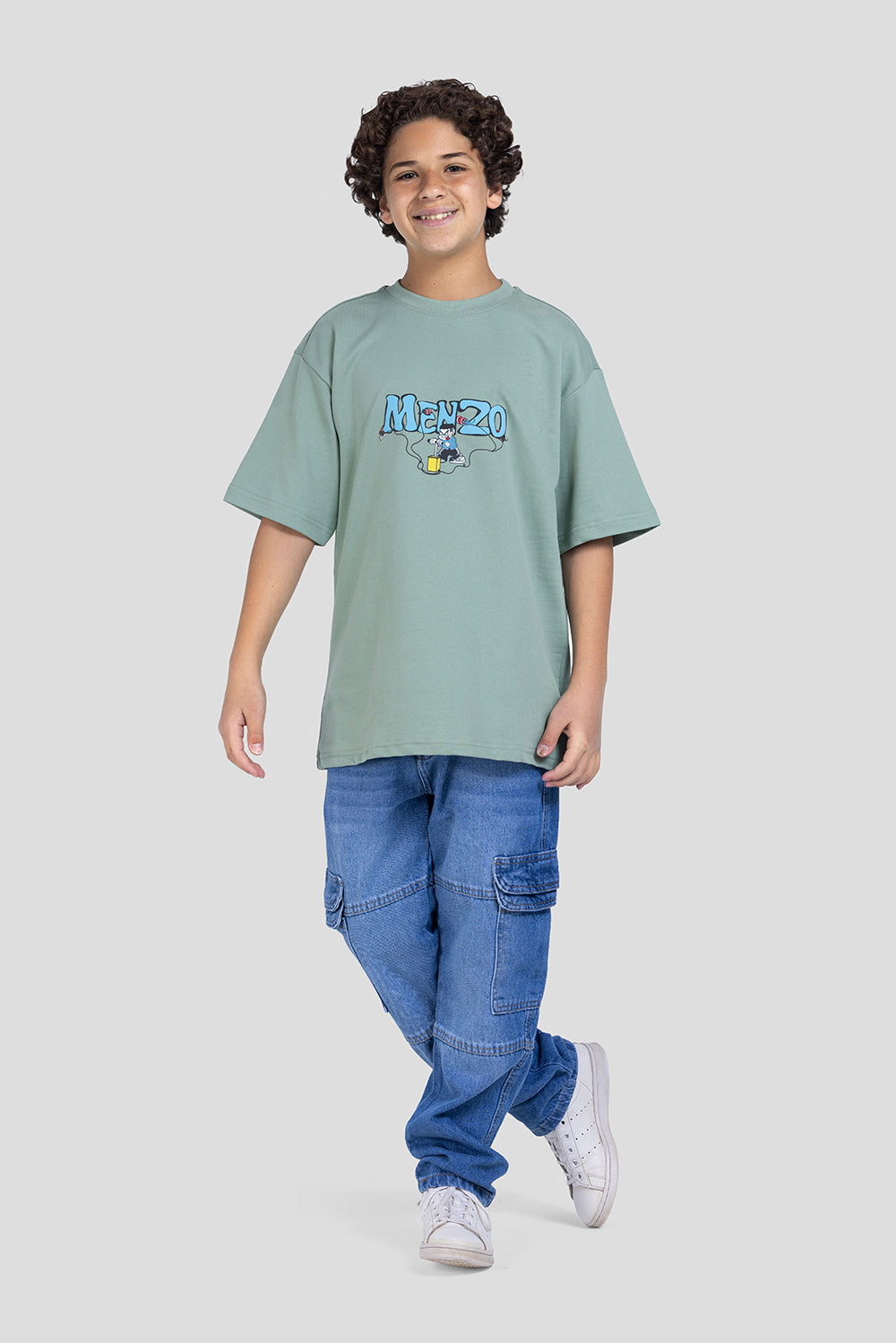 Crew Neck Over Size Printed T-Shirt