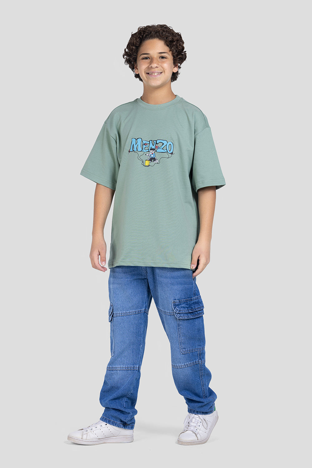 Crew Neck Over Size Printed T-Shirt