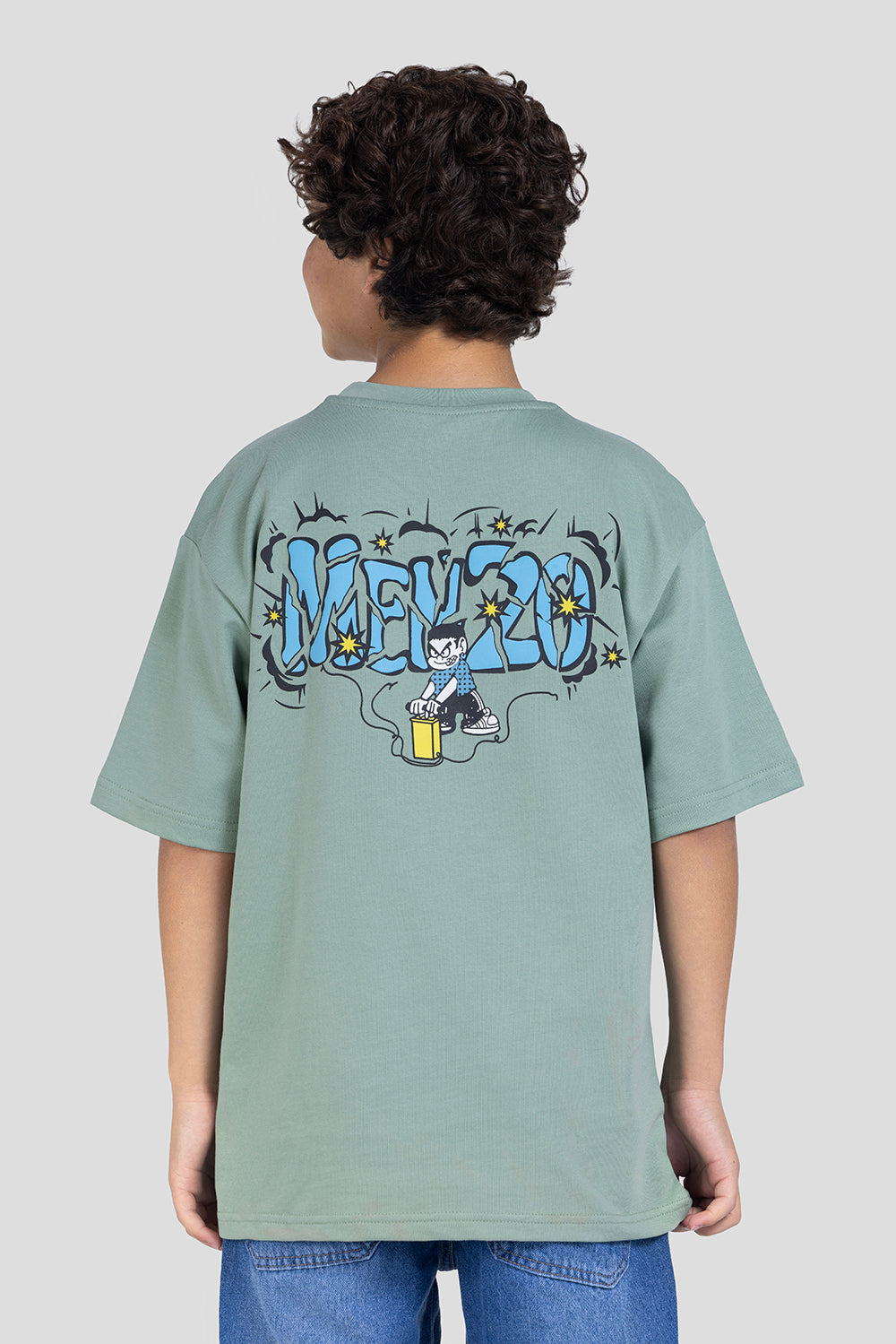 Crew Neck Over Size Printed T-Shirt