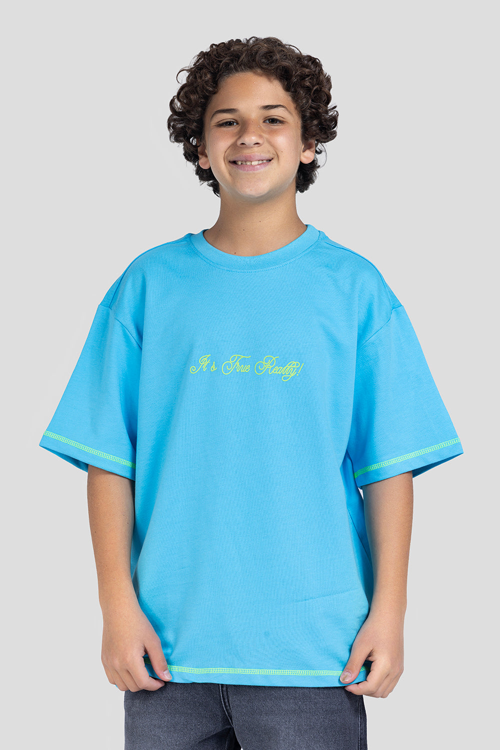 aqua over size crew neck t-shirt