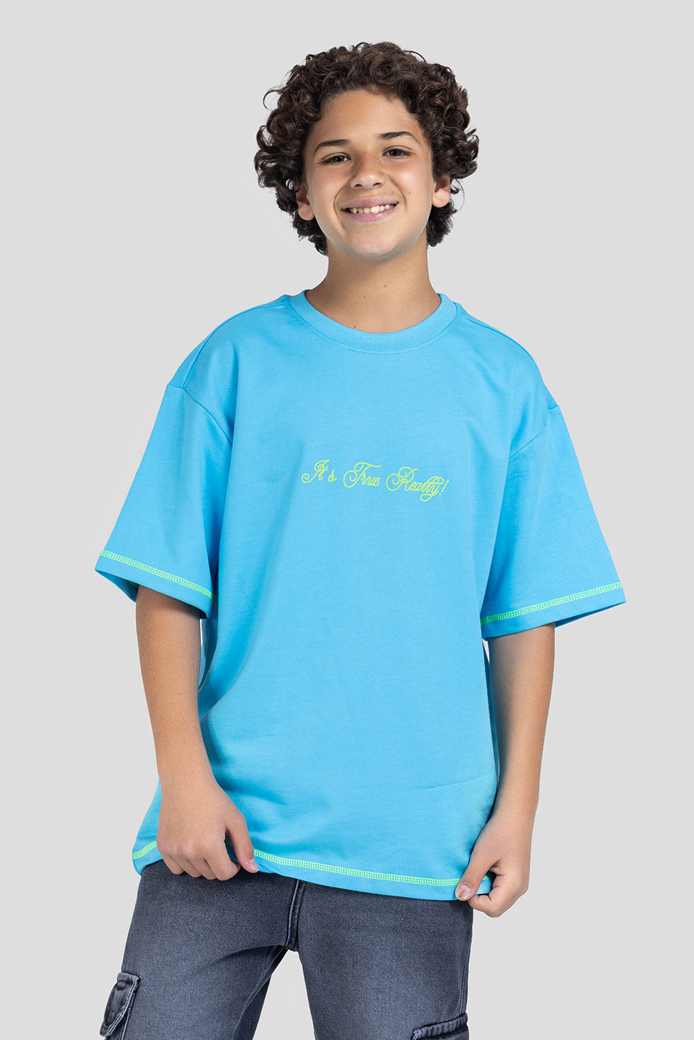 aqua over size crew neck t-shirt