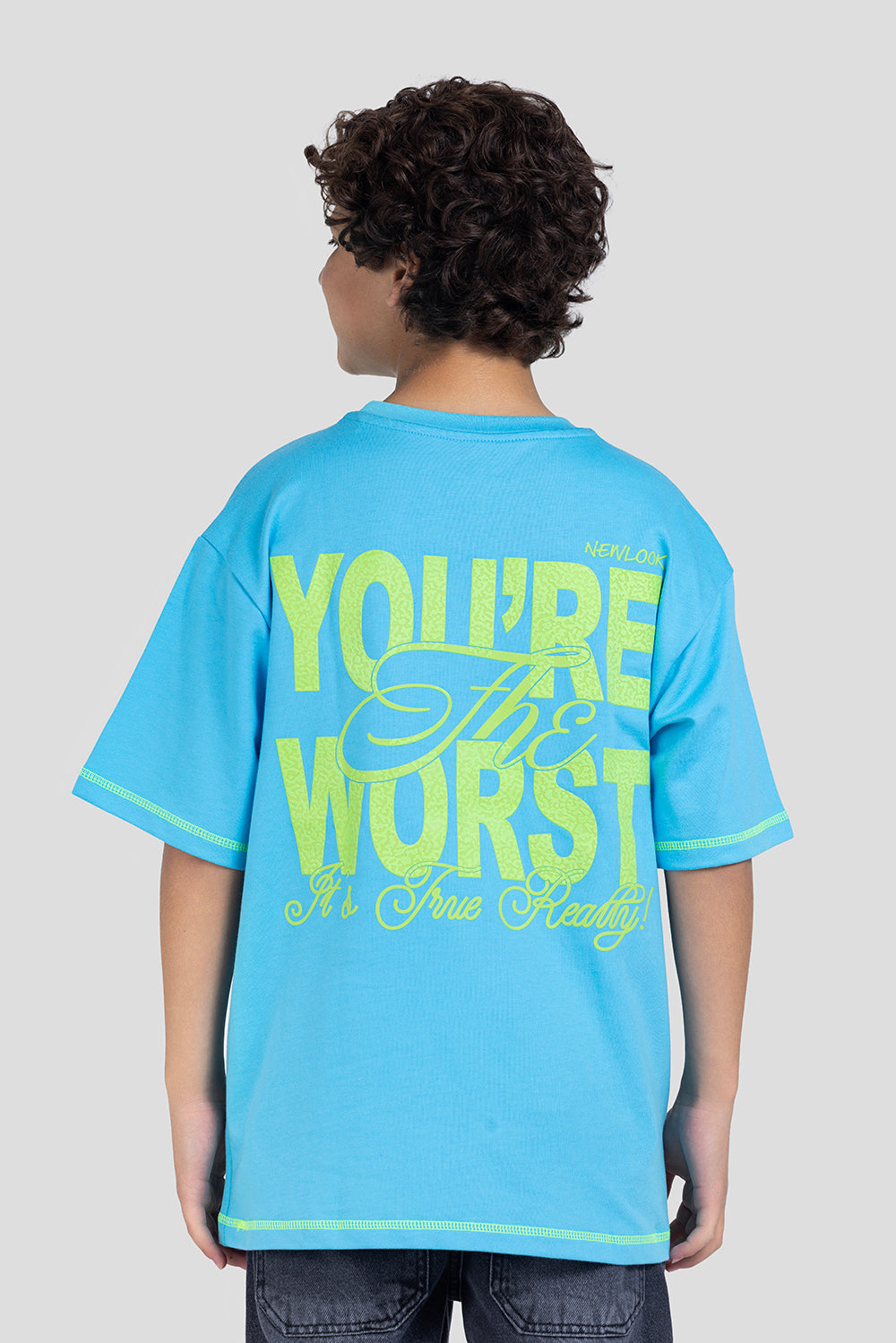 aqua over size crew neck t-shirt