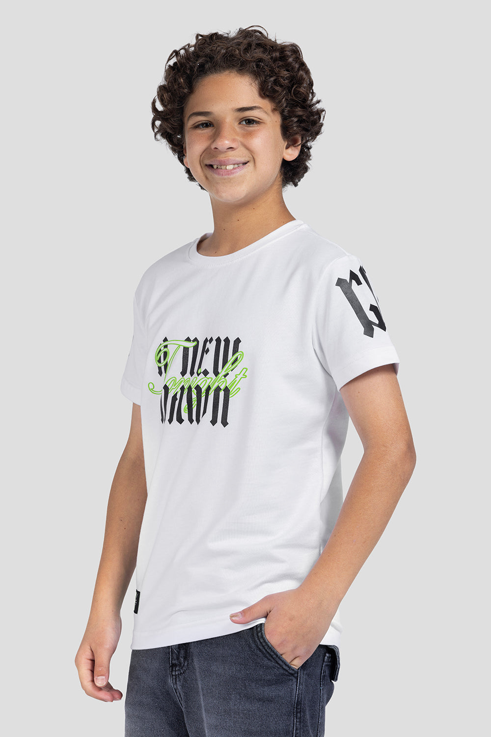 off white crew neck over size t-shirt