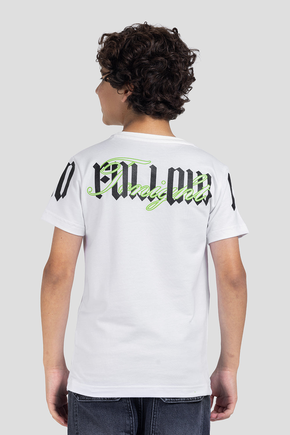 off white crew neck over size t-shirt