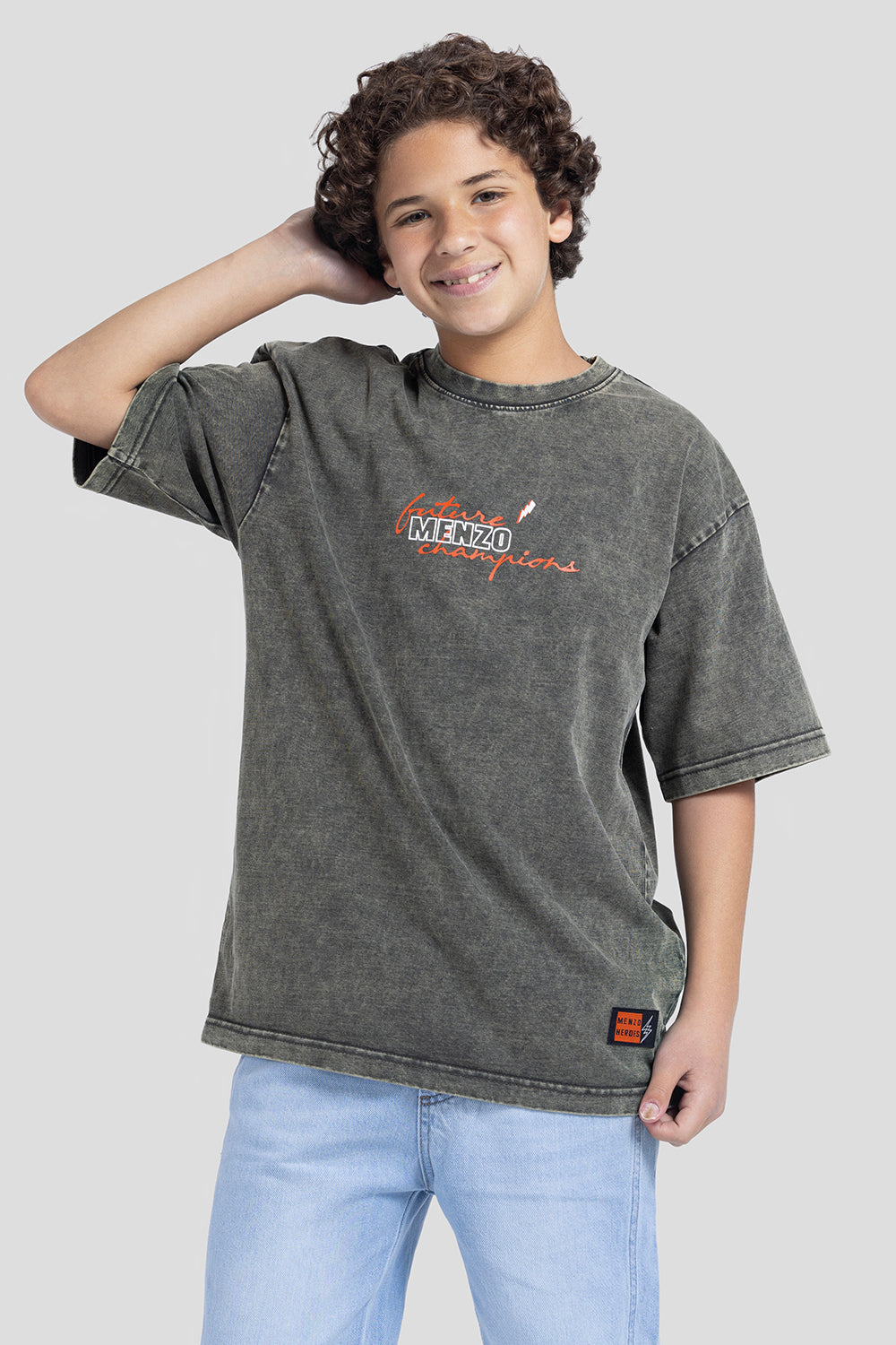 Crew Neck Over Size Printed T-Shirt