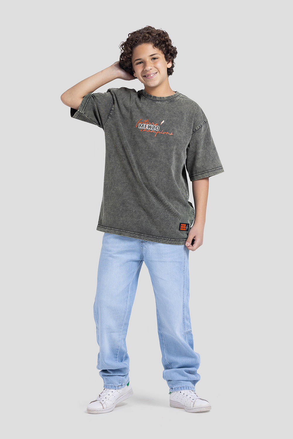 Crew Neck Over Size Printed T-Shirt