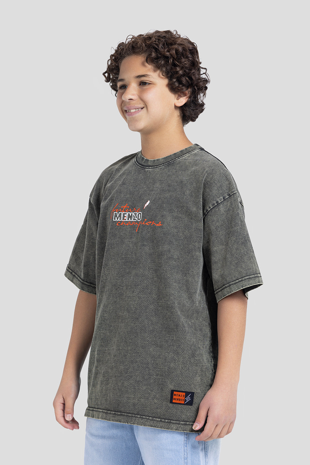 Crew Neck Over Size Printed T-Shirt