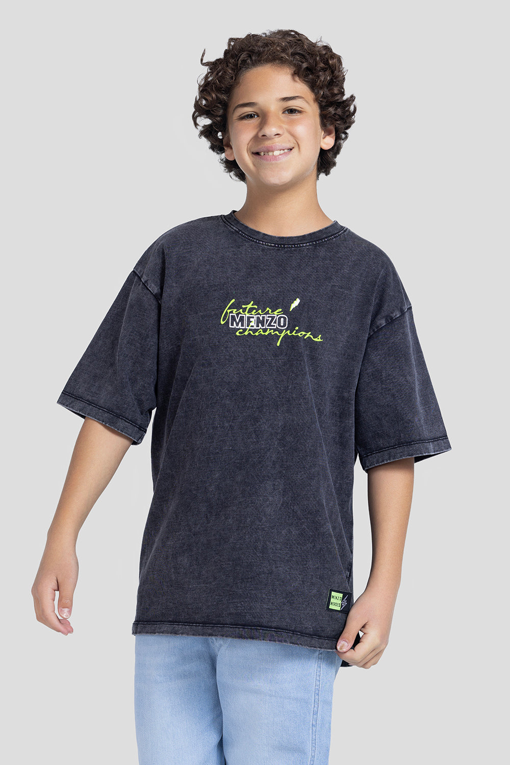 Crew Neck Over Size Printed T-Shirt