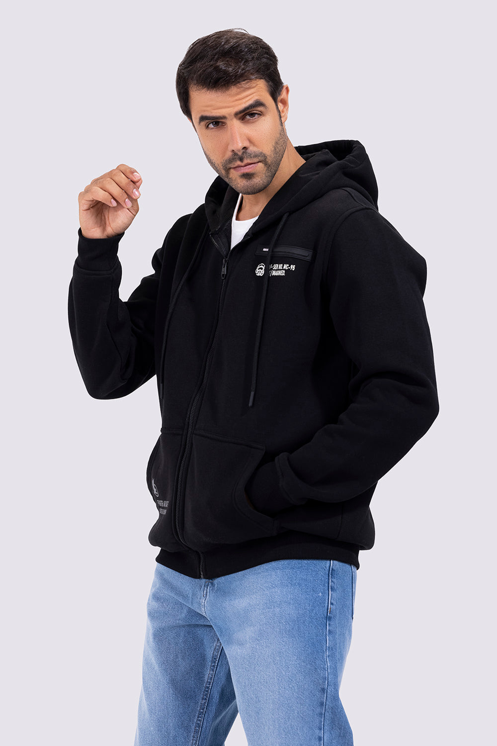 FULL ZIPPER  HOODED SWEATSHIRT