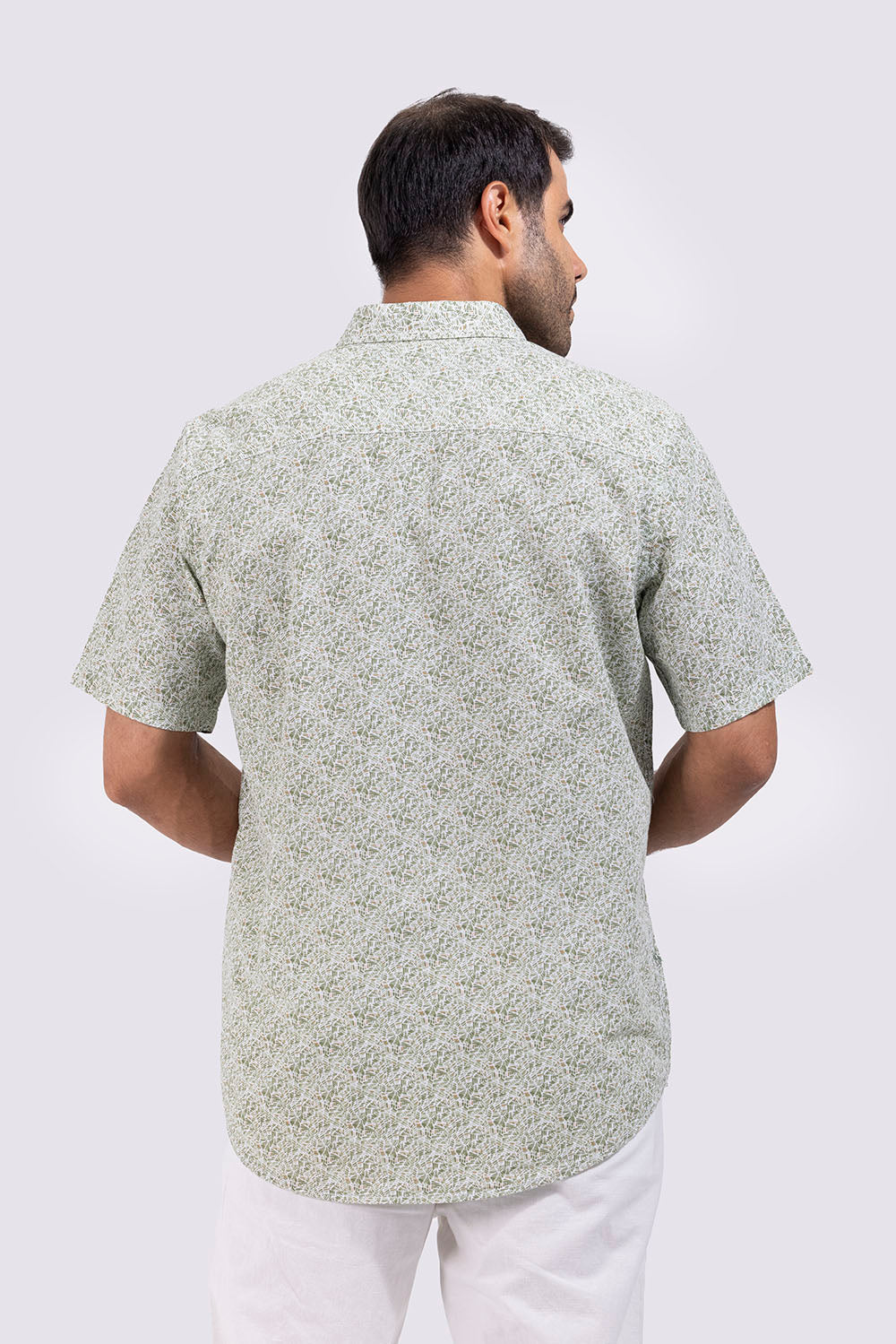 Slim Fit Pattern Short Sleeve Shirt
