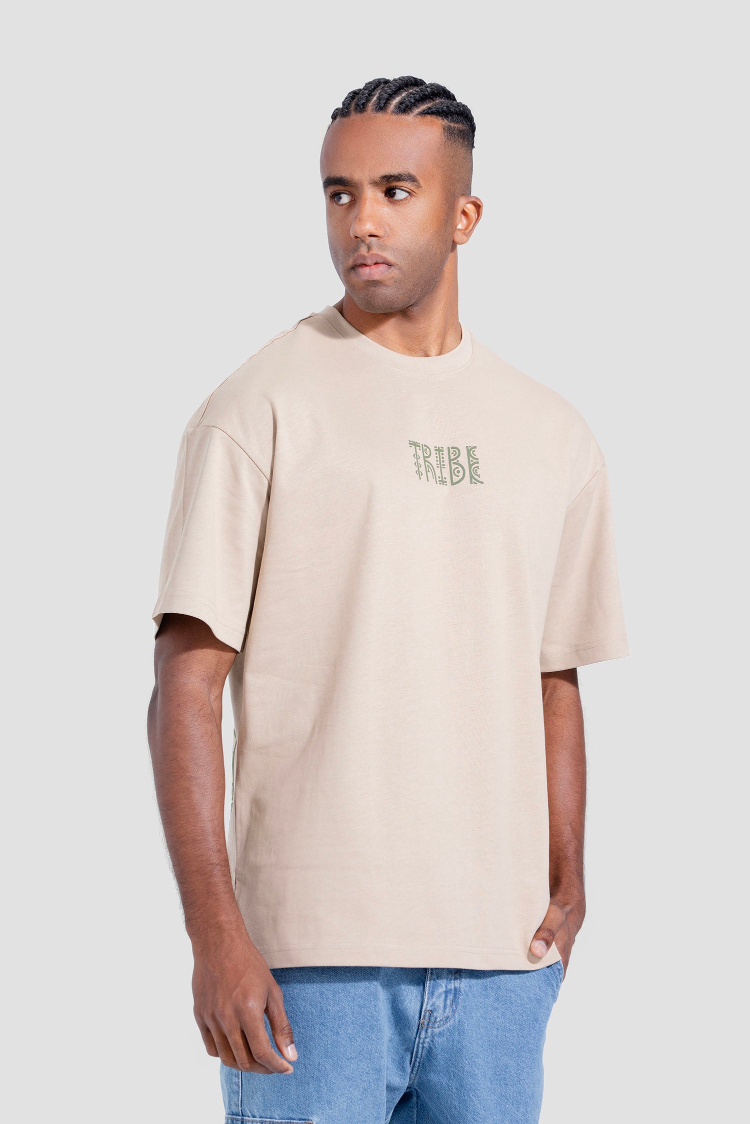 Black Printed Crew Neck T-Shirt