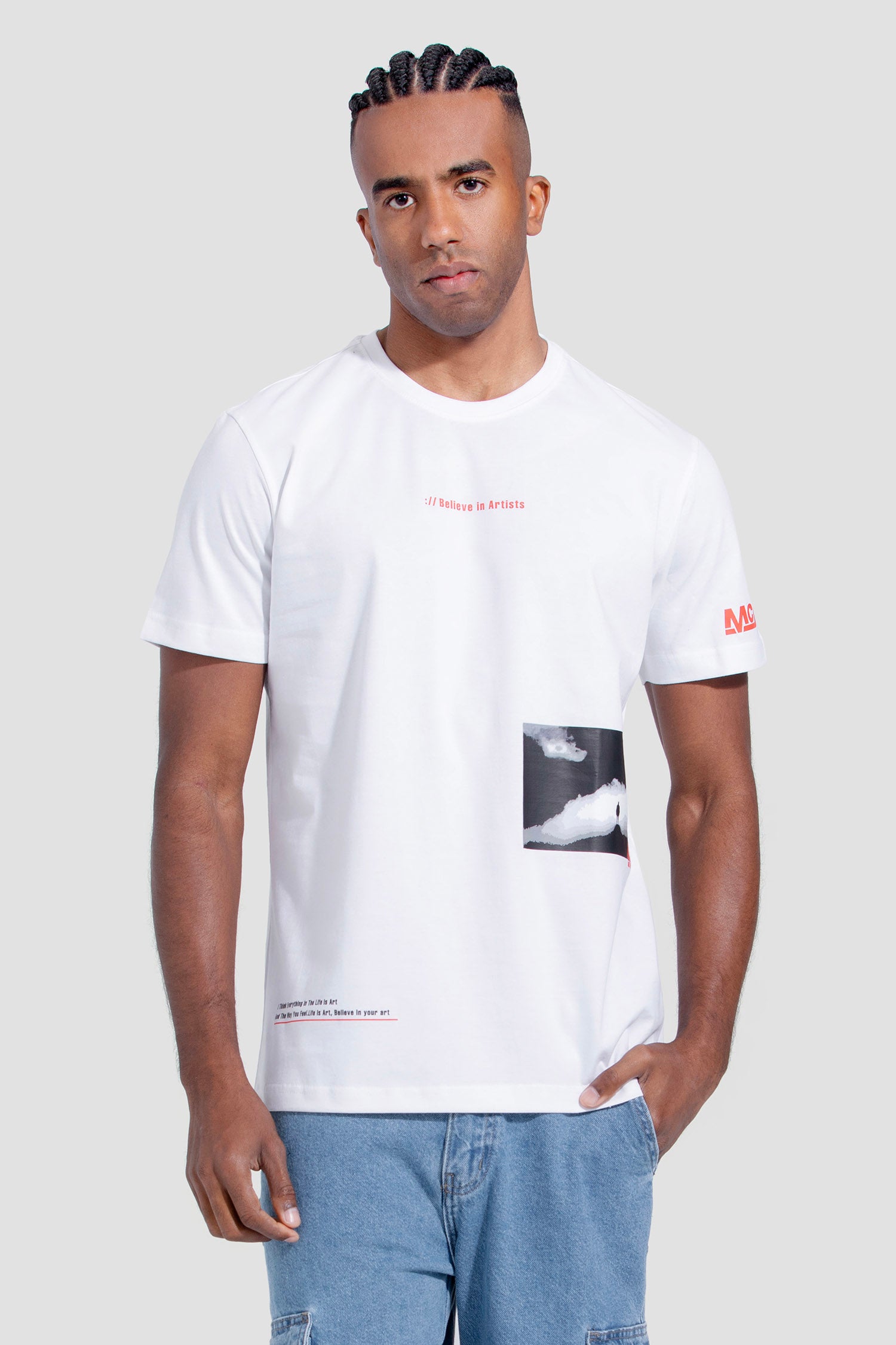 Oily Printed Crew Neck T-Shirt