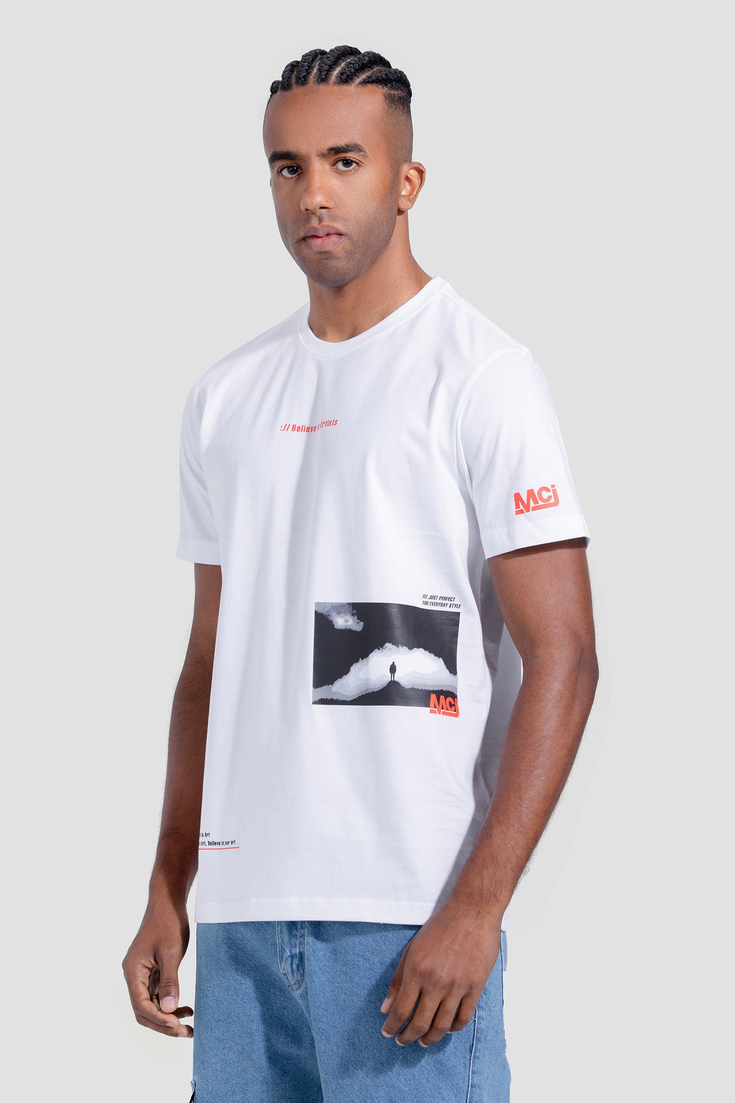 Oily Printed Crew Neck T-Shirt