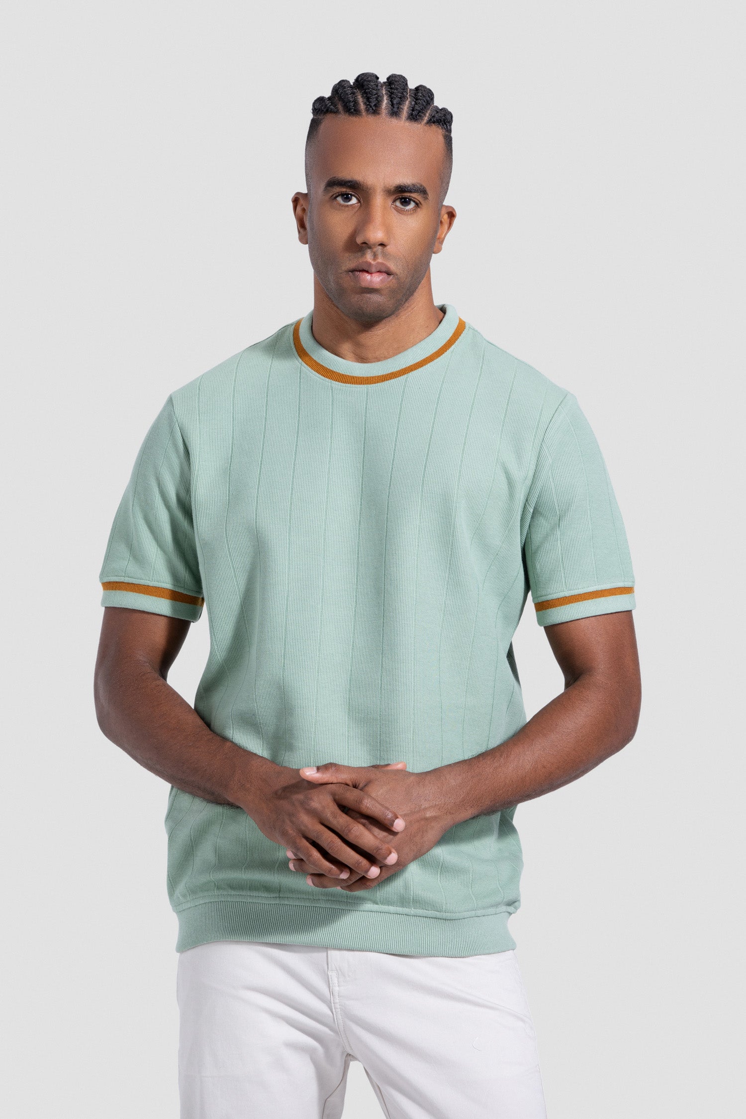 Navy Printed Crew Neck T-Shirt