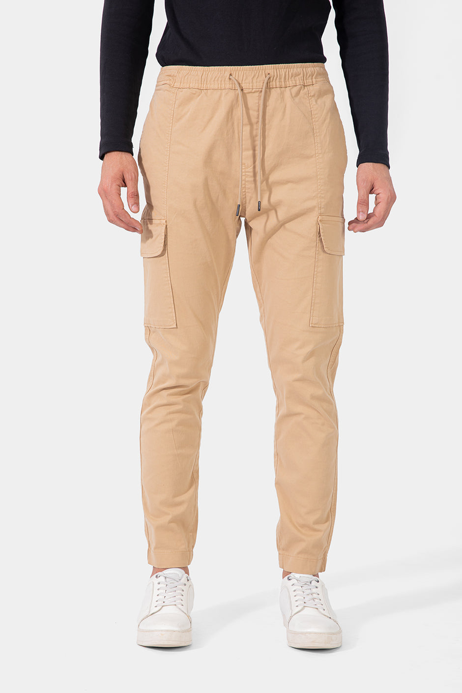 Camel Slim Fit Cargo Pants